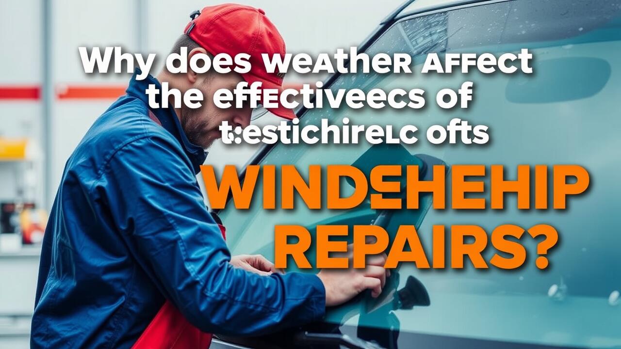 Why does weather affect the effectiveness of windscreen chip repairs?